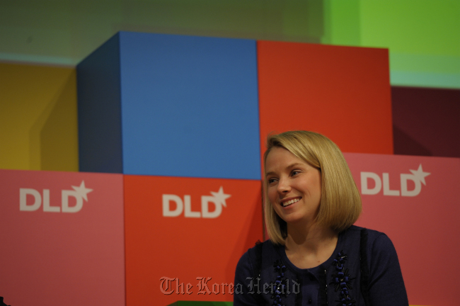 Marissa Mayer attends a panel discussion at the seventh Digital, Life, Design conference at the HVB Forum in Munich, Germany. (MCT)