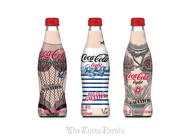 Coca-Cola bottle designs by Jean Paul Gauitier. (Coca-Cola)