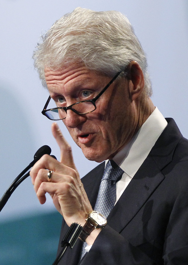 Bill Clinton (AP-Yonhap News)