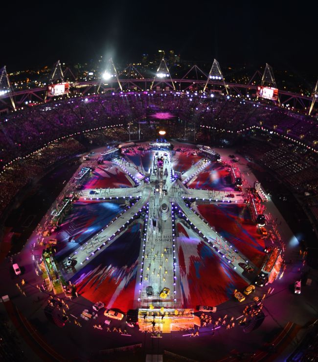 General view of the closing ceremony of the 2012 London Olympic Games, at the Olympic Stadium in London, on Sunday. (AFP-Yonhap News)