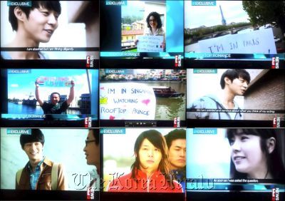 Global impact: E!news Asia’s Rooftop prince photo message campaign shows how popular Korean dramas are getting around the world, including in places traditionally not Hallyu crazy.