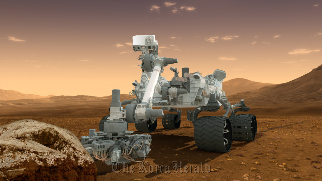 An artist’s drawing of NASA’s Mars Curiosity rover