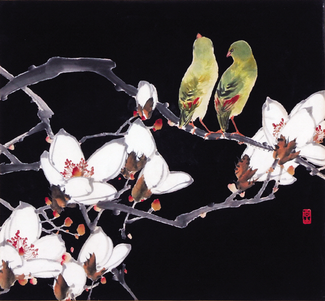 “Hwajodo (flower and bird painting)” by Min Gyeong-gap (Artday)