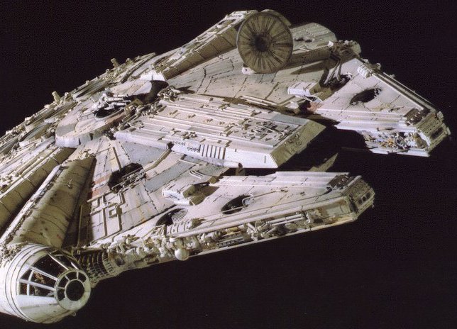 Spaceship Millennium falcon from the movie ‘Star Wars’