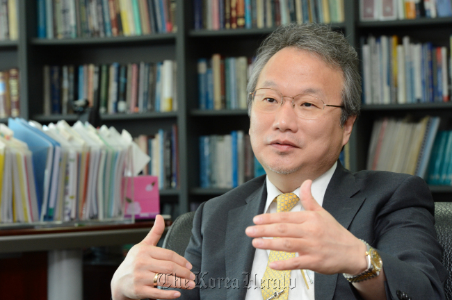 Yuh Junku, president of Korea Aerospace University (Chung Hee-cho/The Korea Herald)