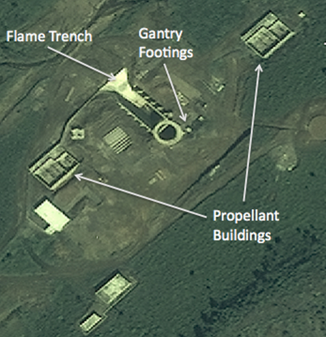 Structures of a new launch pad are seen at the Tonghae launch complex near the village of Musudan-ri in North Korea. (AP-Yonhap News)