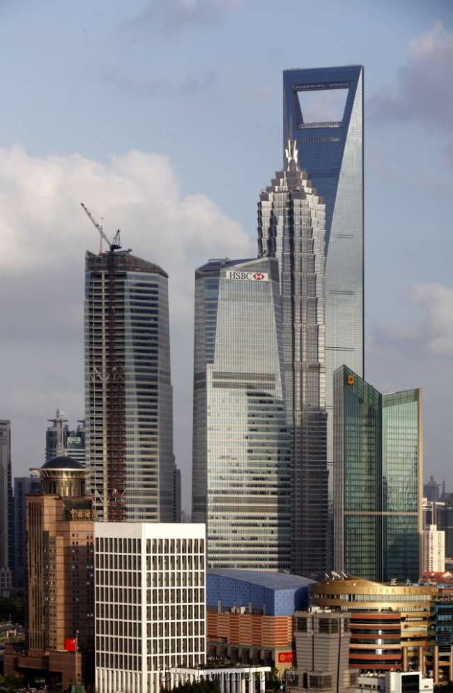 The Shanghai World Financial Center in the Lujiazui financial district in Shanghai. (Bloomberg)