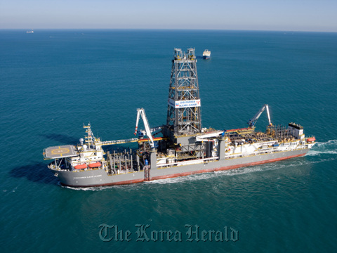 A drillship built by DSME