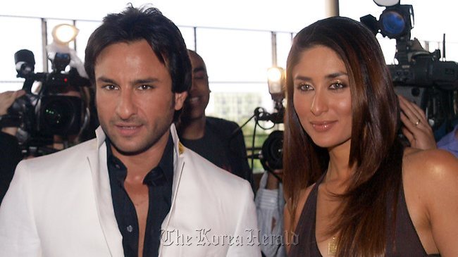 Bollywood star couple Saif Ali Khan (left) and Kareena Kapoor