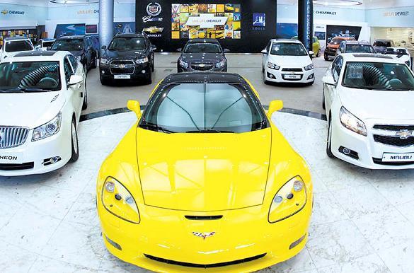 GM Korea vehicles are displayed at a Seoul dealership. (GM Korea)