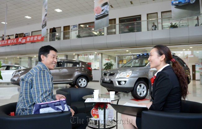 A Kia dealership in northwestern Shanghai on Tuesday. (Kia Motors)