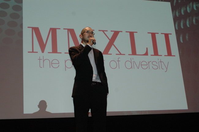 Senior partner of Stampede Records Ted Chung speaks at the 2012 Mu:Con international music conference on Friday. (PR One)