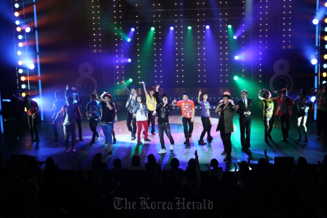 A CJ E&M musical “Run To You” is performed at Shochiku-za Theater in Osaka, Japan, last month. (CJ E&M)