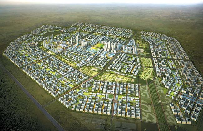 An artist’s rendering of a new city development project of Bismayah in Iraq (Hanwha E&C)