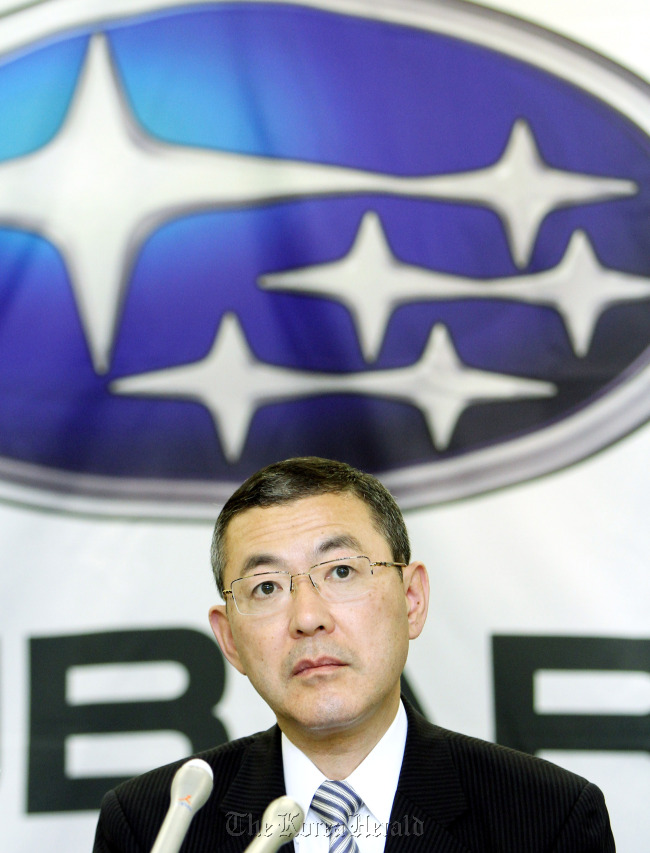 Fuji Heavy Industries Ltd. President Yasuyuki Yoshinaga (Bloomberg)