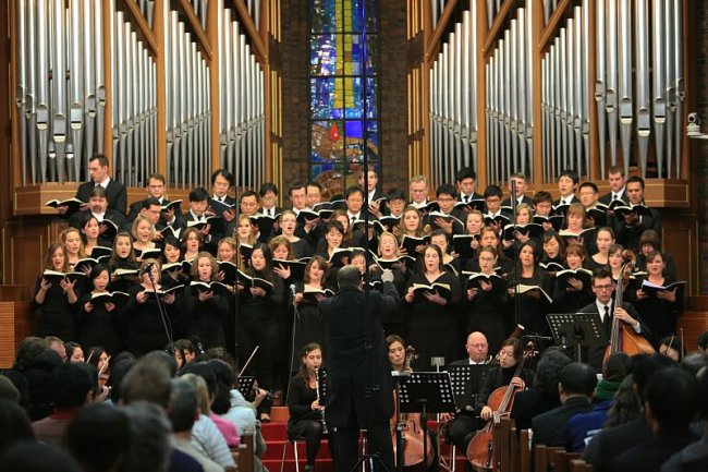 The Camarata Music Company Chorale and Orchestra perform during their “Messiah Concert” in December 2011. (CMC)