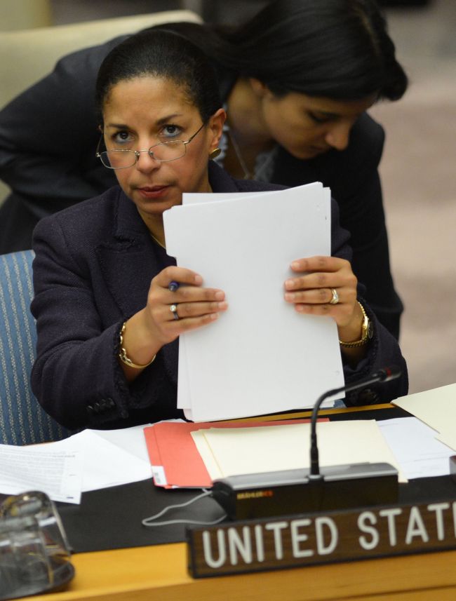 Susan Rice, U.S. ambassador to the United Nations, at the U.N. headquarters in New York. (AFP-Yonhap News)