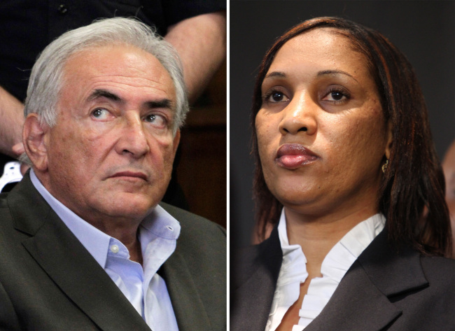 Strauss-Kahn (left) and Nafissatou Diallo