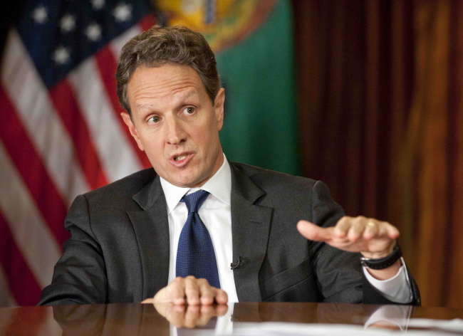 Treasury Secretary Timothy Geithner. (AP-Yonhap News)