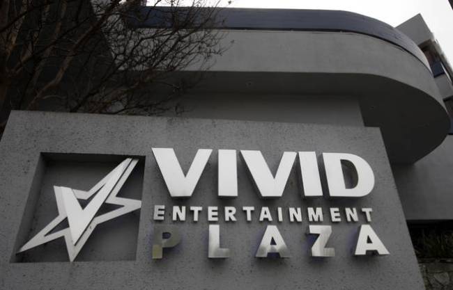 The offices of Vivid Entertainment Group, an adult entertainment studio, are seen in the Studio City area of Los Angeles. An estimated 90 percent of U.S. porn films are made in Los Angeles, most of them in the suburban San Fernando Valley. (AP)