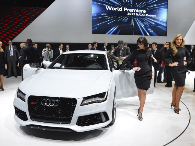 Audi debuts the RS 7 Sportback at the 2013 North American International Auto Show in Detroit on Monday. (UPI-Yonhap News)