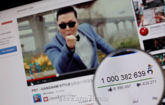 The “Gangnam Style” video on YouTube