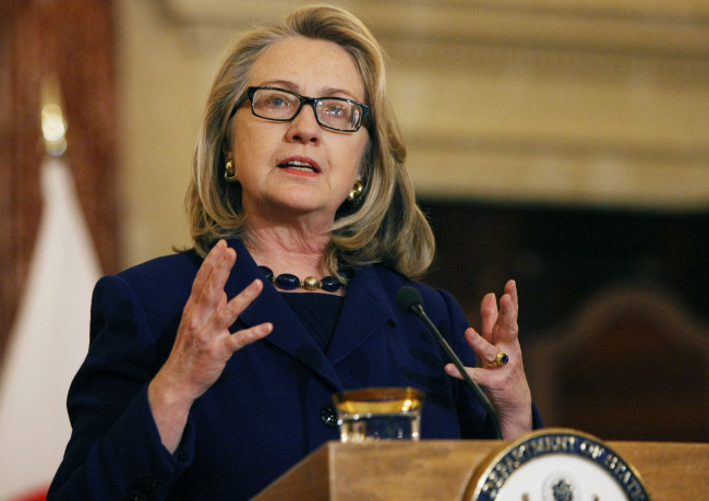 U.S. Secretary of State Hillary Clinton (Xinhua-Yonhap News)