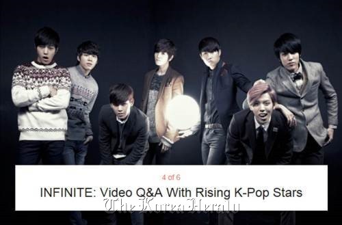 Boy band INFINITE is featured in Billboard’s new K-pop column “K-Town” on Jan. 29. (Woolim Entertainment)