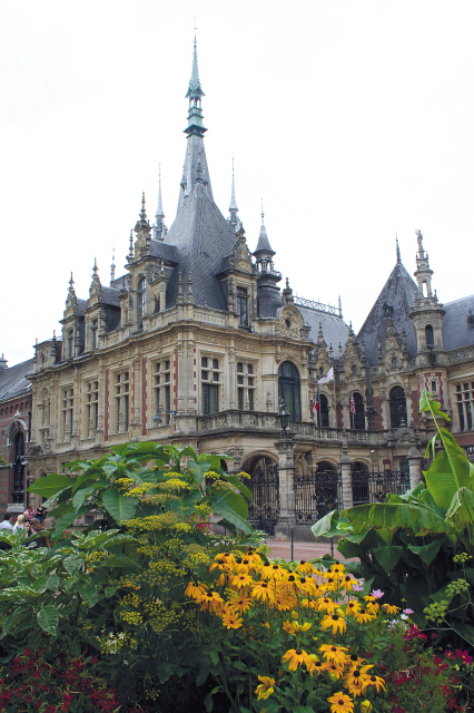 The architecture of Palais Benedictine, perhaps the world’s most ornate distillery, is part-Gothic, part-Renaissance, and is stunning with stained glass, venerable spires and statues, and lush gardens. (Mary Ann Anderson/MCT)