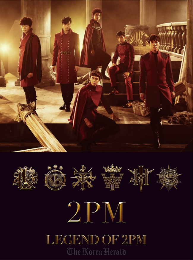 2PM’s second Japanese album “Legend of 2PM” which ranked first on the Oricon Charts on Feb. 14. (JYP)