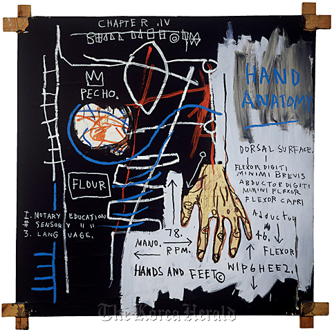 “Untitled (Hand Anatomy),” 1982 by Jean-Michel Basquiat. (2013 The Estate of Jean-Michel Basquiat/ADAGP, Paris/ARS, New York)