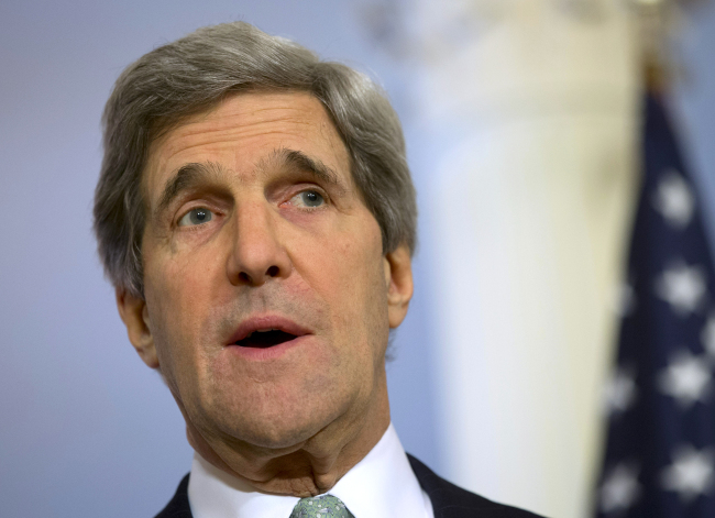 U.S. Secretary of State John Kerry (AP-Yonhap News)