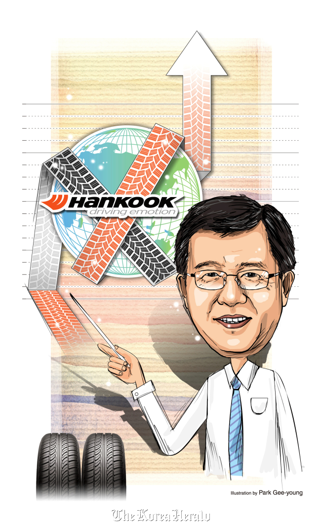 Hankook Tire CEO Suh Seung-hwa. (Illustration by Park Gee-young)