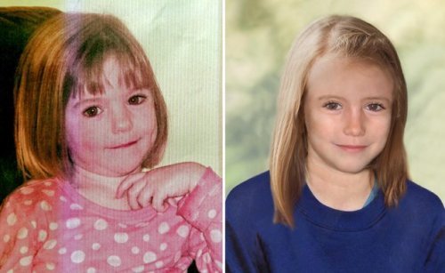 A picture of Madeleine when she was 3 years old (left) and a computer generated image released by the Metropolitan Police Service on Wednesday how she would look today. (AFP)