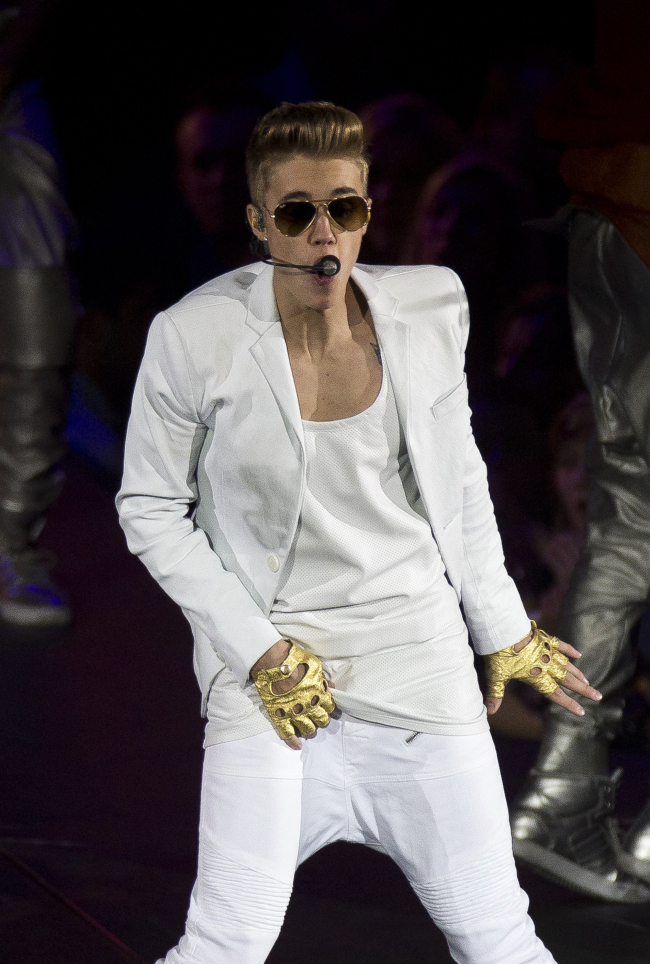 Pop star Justin Bieber (AP-Yonhap News)