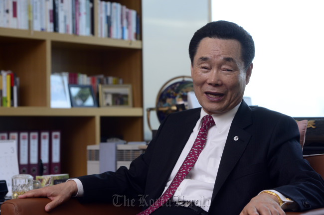 Charmzone chairman Kim Kwang-seok. (Park Hae-mook/The Korea Herald)