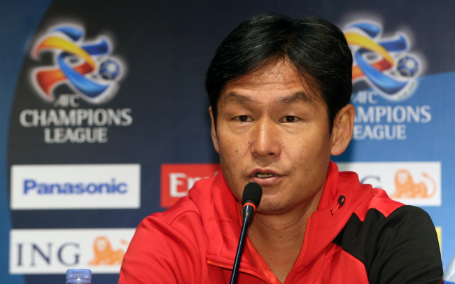 FC Seoul head coach Choi Yong-soo speaks during a press conference on Monday. (Yonhap News)