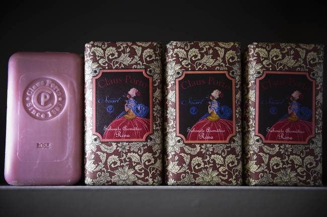 Claus Soap is pictured at the Ach Brito factory store in Vila do Conde, Portugal. (AFP-Yonhap News)