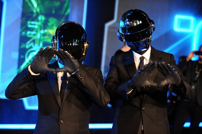 Daft Punk attends the world premiere of Walt Disney Pictures’ “Tron: Legacy” in 2011. (MCT)