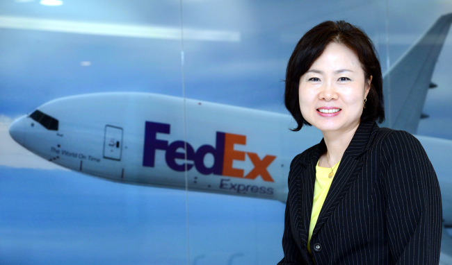 Chae Eun-mi, managing director of FedEx Korea. (Ahn Hoon/The Korea Herald)