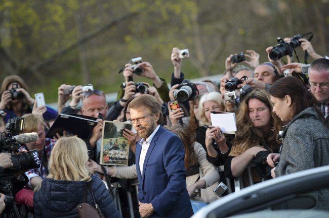 Bjorn Ulvaeus, former member of Swedish pop group ABBA, arrives for the inauguration of ‘ABBA The Museum’ at the Swedish Music Hall of Fame in Stockholm, Sweden, Monday. (AP-Yonhap News)