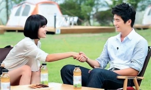 SBS '힐링캠프'에 출연했을 당시 기성용과 한혜진의 모습 (SBS)