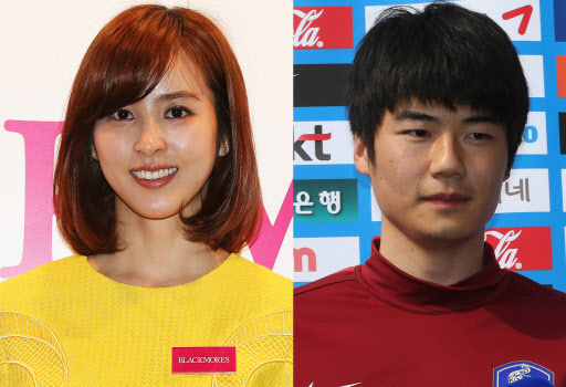 Han Hye-jin (left) and Ki Sung-yueng