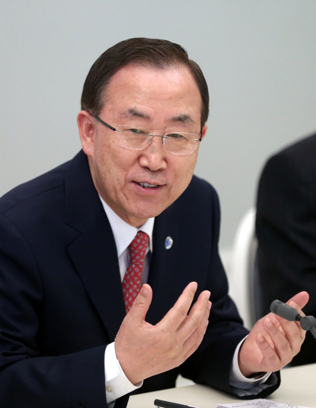 U.N. Secretary-General Ban Ki-moon. (AP-Yonhap News)