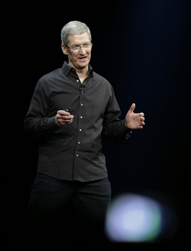 Apple CEO Tim Cook. (AP-Yonhap News)