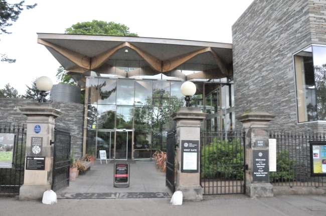 The newly built West Gate of the Royal Botanic Garden Edinburgh in Scotland