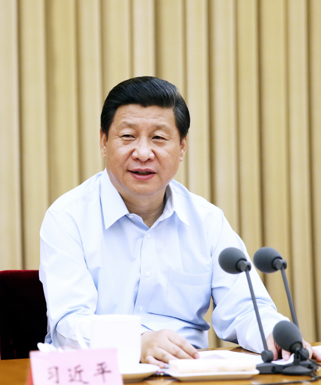 China’s President Xi Jinping. (Xinhua-Yonhap News)