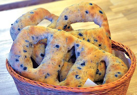 La Montee’s fougasse aux olives