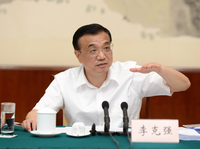 Chinese Premier Li Keqiang. (Xinhua-Yonhap News)