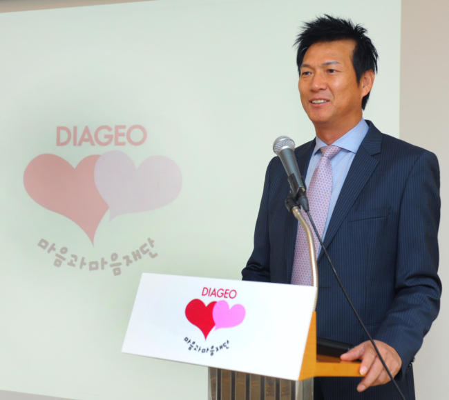 CEO Cho Kil-soo speaks at a news conference on Tuesday. (Diageo Korea)